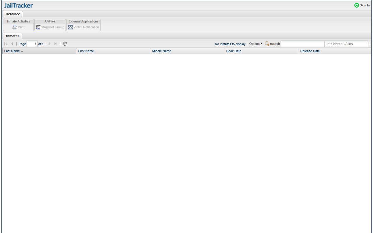 Rowan County inmate population JailTracker roster search interface